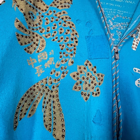 🇯🇵 Unique and Rare Embellished Japanese Art Hoodie - Picture 8 of 9